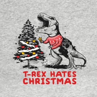 T-rex hates christmas T-Shirt
